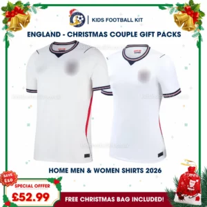 England World Cup 2026 Couple Gift Pack – Home Men and Women Football Shirts