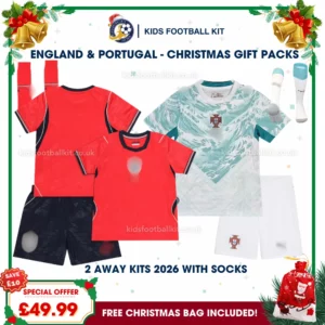 England and Portugal World Cup 2026 Gift Pack – Away Kids Football Kit