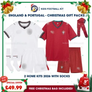 England and Portugal World Cup 2026 Gift Pack – Home Kids Football Kit