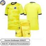 Everton Yellow Goalkeeper Kids Kit 26_27 No Socks - Overview
