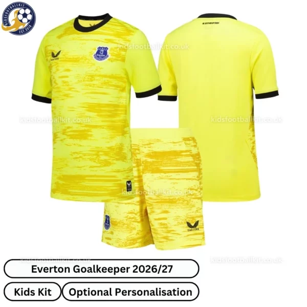 Everton Yellow Goalkeeper Kids Kit 26_27 No Socks - Overview