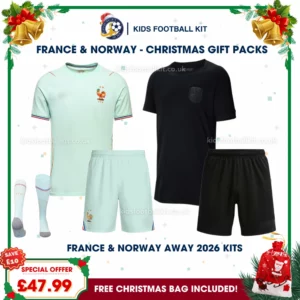 France and Norway Gift Pack – World Cup 2026 Away Kids Football Kit
