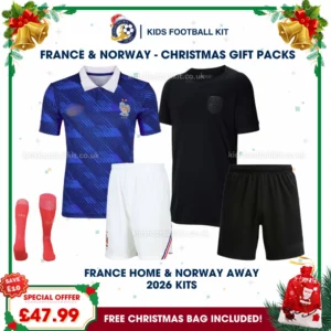 France and Norway Gift Pack – World Cup 2026 Home and Away Kids Football Kit