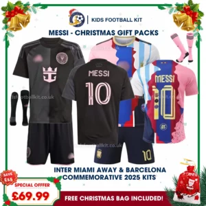 Inter Miami & Barcelona Gift Pack – Kids Football Kits 2025/26 – MESSI 10