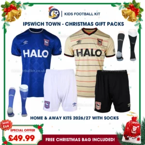 Ipswich Town Gift Pack – Home and Away Kids Football Kit 2026/27 (With socks)