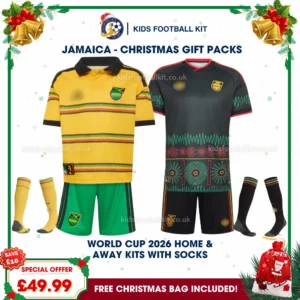 Jamaica World Cup 2026 Gift Pack – Home and Away Kids Football Kit (With socks)