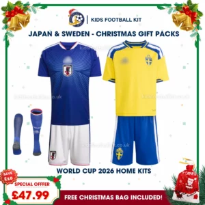 Japan and Sweden World Cup 2026 Gift Pack – Home Kids Football Kit