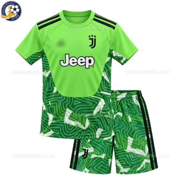 Juventus Green Goalkeeper Kids Kit 26_27 No socks - Front View
