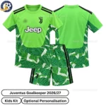 Juventus Green Goalkeeper Kids Kit 26_27 No socks - Overview
