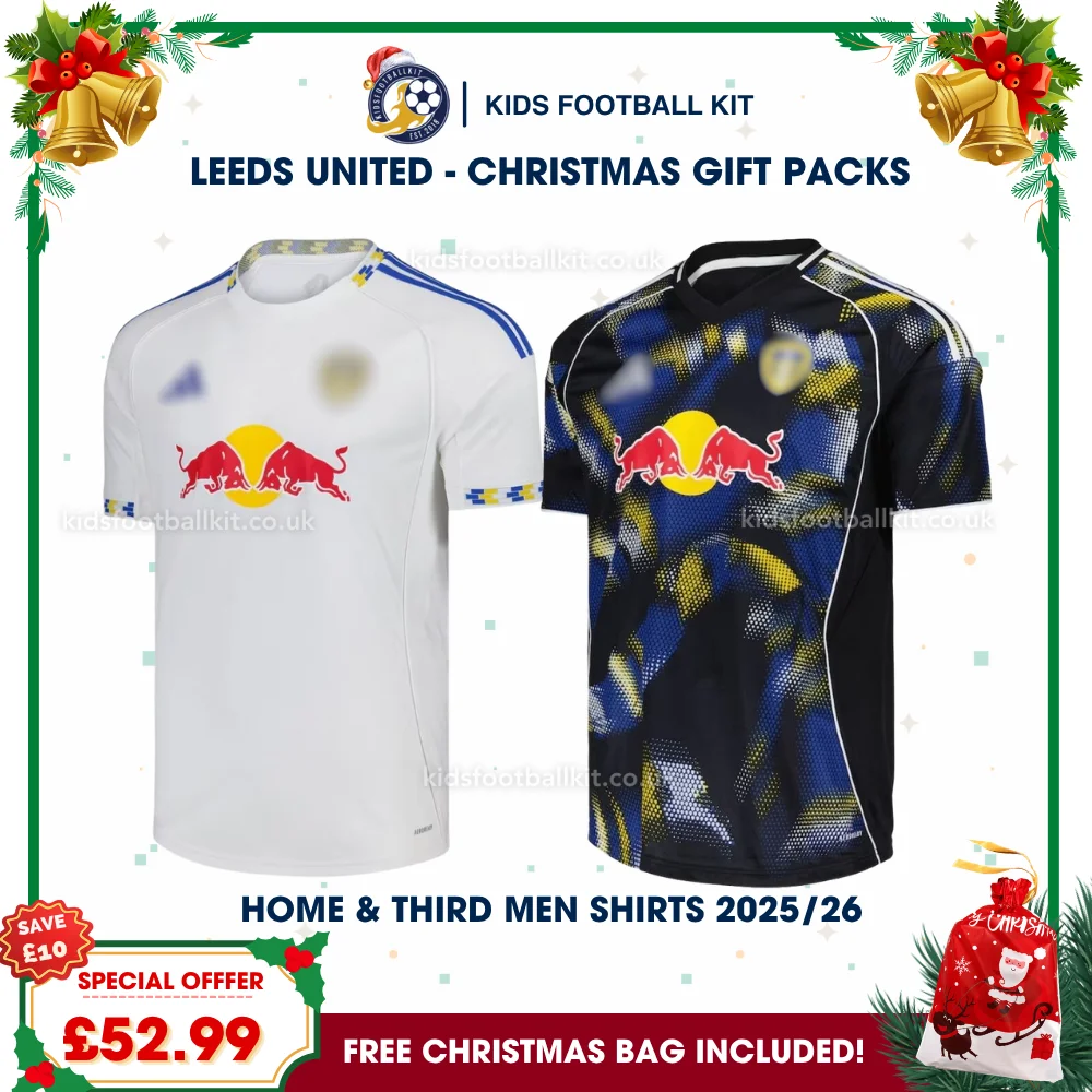 Leeds United Gift Pack – Home and Third Men Football Shirt 2025/26