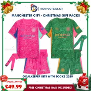 Manchester City Gift Pack – Goalkeeper Kids Football Kit 2025_26