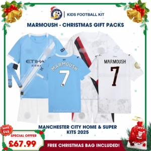 Manchester City Gift Pack – Home and Super Kids Football Kit 2025/26 – MARMOUSH 7