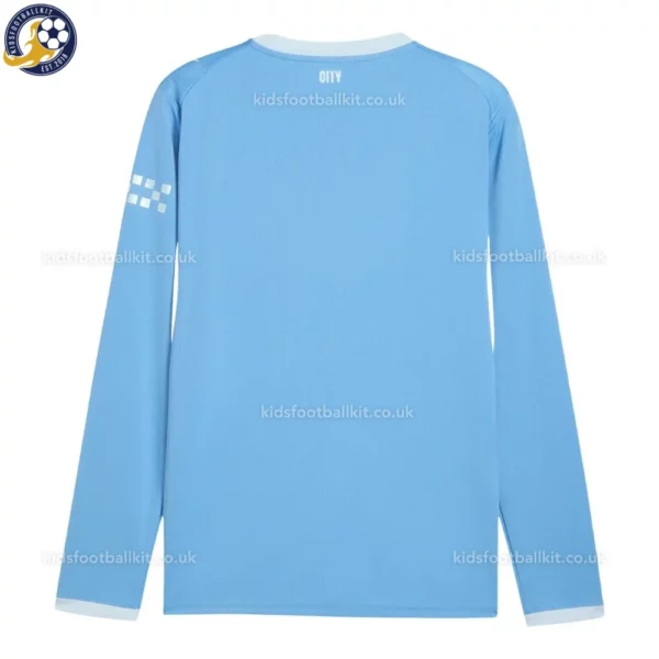 Manchester City Home Kids Kit 26_27 Long sleeve With socks - Back View