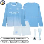 Manchester City Home Kids Kit 26_27 Long sleeve With socks - Overview