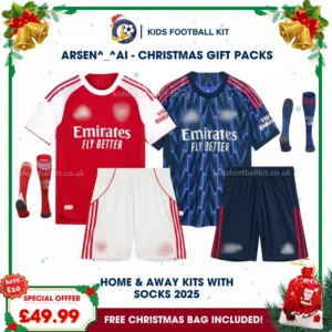 North London Red Gift Pack – Home and Away Kids Football Kit 2025/26 - Fan Version