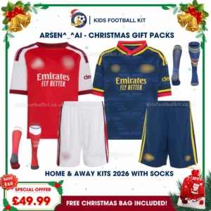 North London Red Gift Pack – Home and Away Kids Football Kit 2026/27 (With Socks)