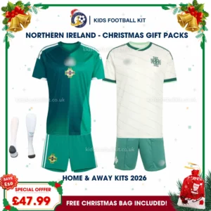 Northern Ireland Gift Pack – Home and Away Kids Football Kit 2026
