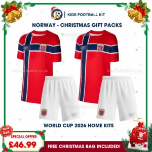 Norway World Cup 2026 Gift Pack – 2 Home Kids Football Kits (No socks)