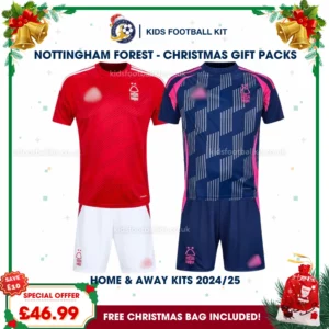 Nottingham Forest FC Gift Pack – Home & Away Kids Football Kit 2024_25 (No Socks)
