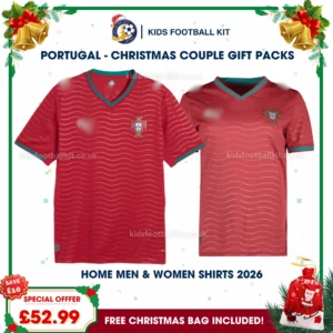Portugal World Cup 2026 Couple Gift Pack – Home Men and Women Football Shirts