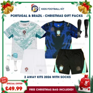 Portugal and Brazil World Cup 2026 Gift Pack – Away Kids Football Kit