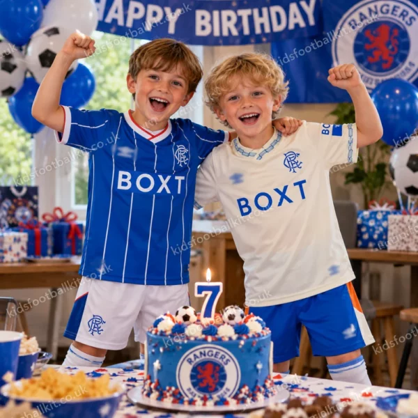 Rangers home and away kids kit 2026 gen AI