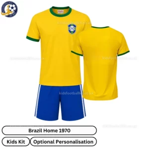 Retro Brazil Home Kids Kit 1970 (No Socks) - Overview