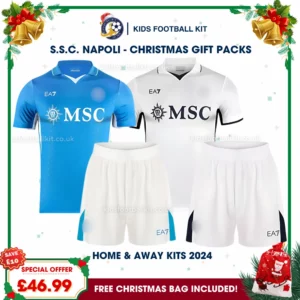 SSC Napoli Gift Pack – Home & Away Kids Football Kit 2024/25