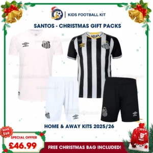 Santos Gift Pack – Home and Away Kids Football Kit 2025/26 (No socks)