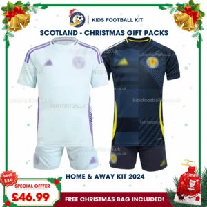Scotland Gift Pack – Home & Away Kids Football Kit 2024 (No Socks)