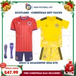 Scotland Gift Pack – World Cup 2026 Away and Goalkeeper Kids Football Kit