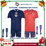 Scotland Gift Pack – World Cup 2026 Home and Away Kids Football Kit (With socks)