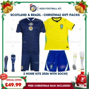 Scotland and Brazil World Cup 2026 Gift Pack – Home Kids Football Kit