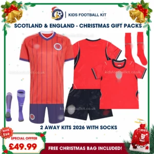 Scotland and England World Cup 2026 Gift Pack – Away Kids Football Kit