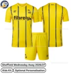 Sheffield Wednesday Away Kids Kit 2026_27 No Socks - Overview