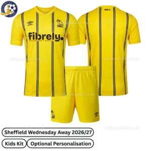 Sheffield Wednesday Away Kids Kit 2026_27 No Socks - Overview
