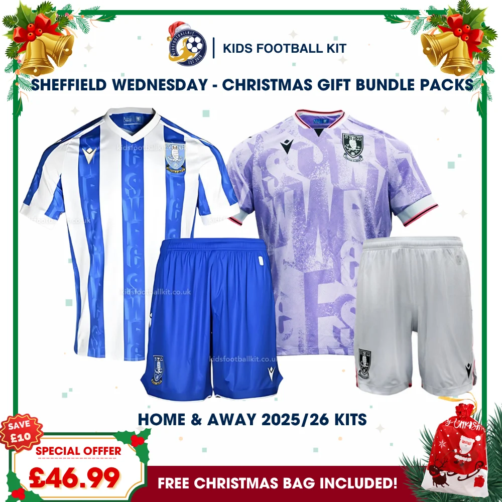 Sheffield Wednesday Gift Pack – Away and Third Kids Football Kit 2025/26 (No socks)