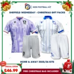 Sheffield Wednesday Gift Pack – Home and Away Kids Football Kit 2025/26 (No socks)