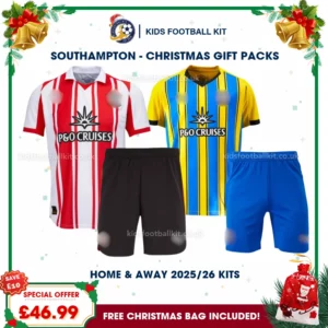 Southampton Gift Pack – Home and Away Kids Football Kit 2025_26 (No socks)