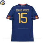 Spain Away Kids Kit 2010-back view-SERGIO RAMOS 15-no socks