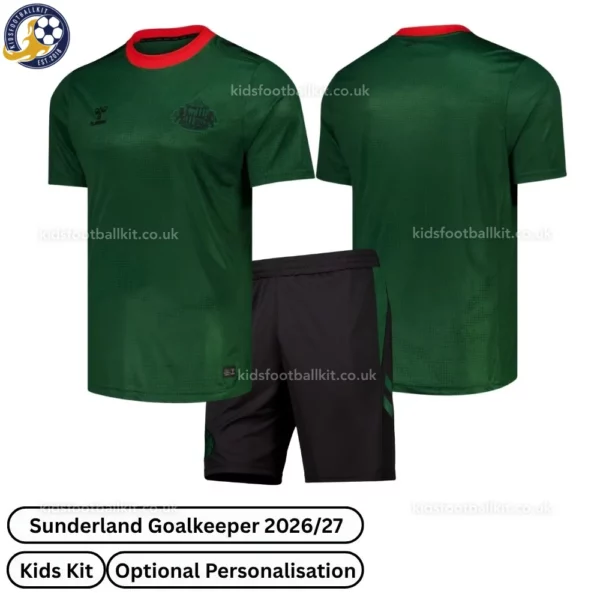 Sunderland Green Goalkeeper Kids Kit 2027 No Socks - Overview