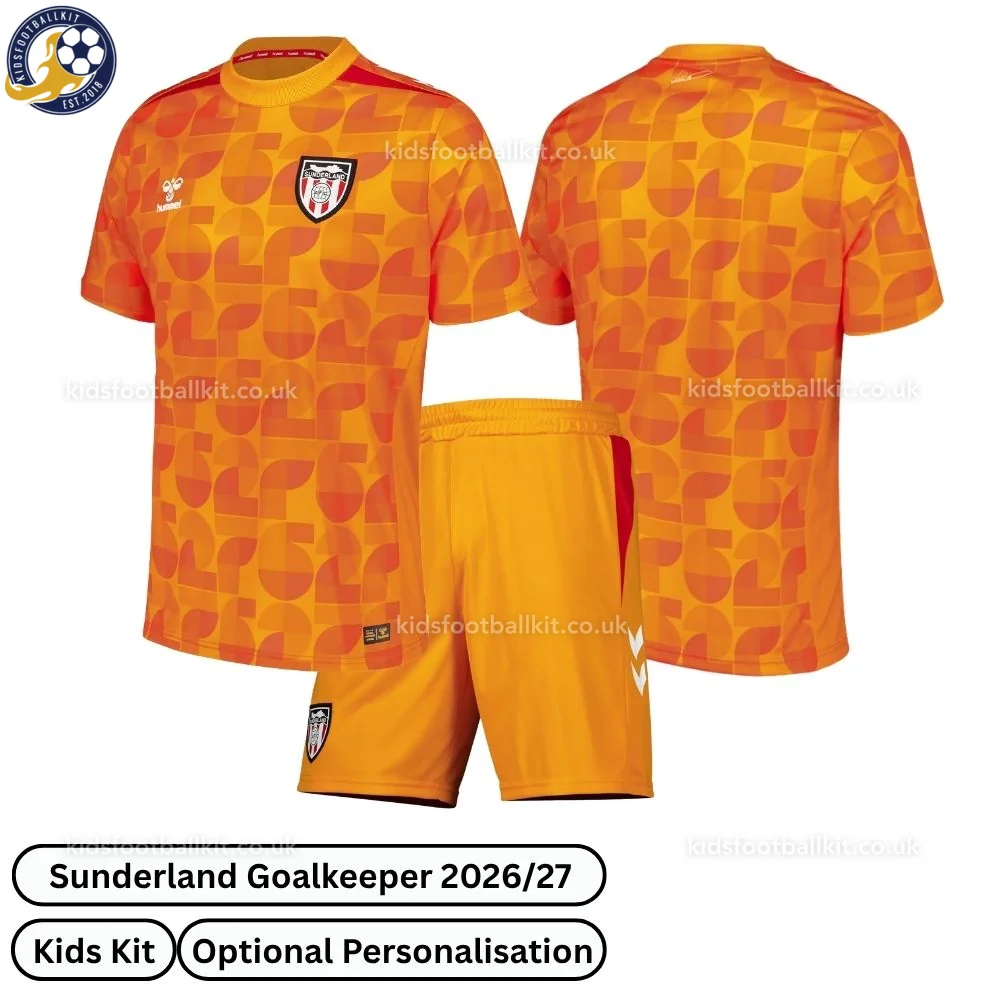 Sunderland Goalkeeper Kids Football Kit 2026/27 (No socks) – Orange
