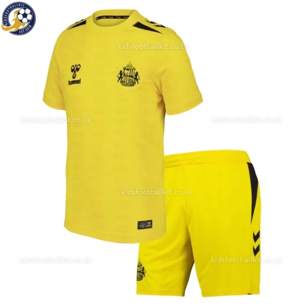 Sunderland Yellow Goalkeeper Kids Kit 2027 No Socks - Front View