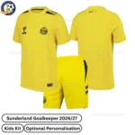 Sunderland Yellow Goalkeeper Kids Kit 2027 No Socks - Overview