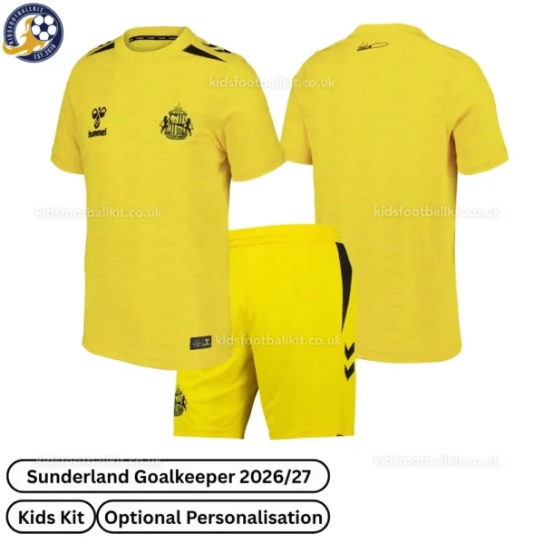 Sunderland Yellow Goalkeeper Kids Kit 2027 No Socks - Overview