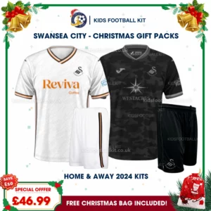 Swansea City Gift Pack – Home and Away Kids Football Kit 2024/25 (No socks)