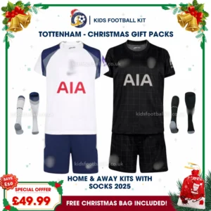 Tottenham Hotspur Gift Pack – Home and Away Kids Football Kit 2025/26 (With Socks)