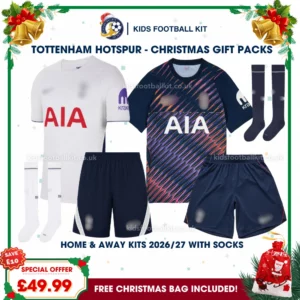 Tottenham Hotspur Gift Pack – Home and Away Kids Football Kit 2026/27 (With socks)