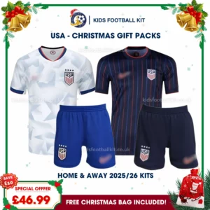 USA Gift Pack – Home and Away Kids Football Kit 2025 (No socks)