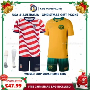 USA and Australia World Cup 2026 Gift Pack – Home Kids Football Kit